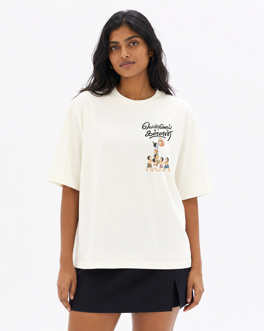Vennai Kallan | Butter Bandit Women Oversized Boxy T-Shirt