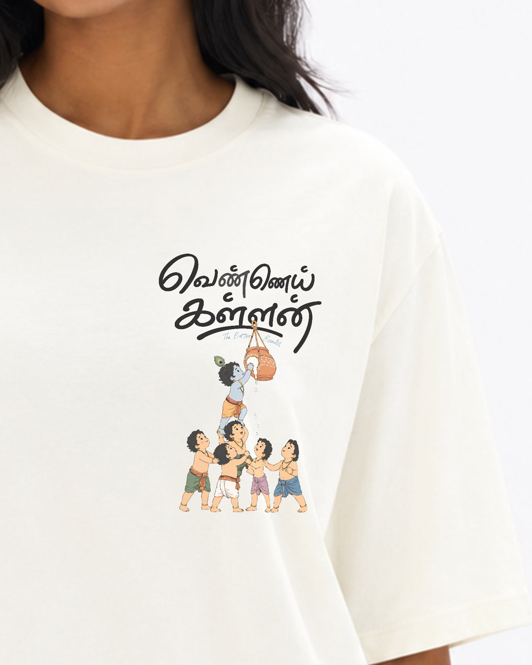 Vennai Kallan | Butter Bandit Women Oversized Boxy T-Shirt