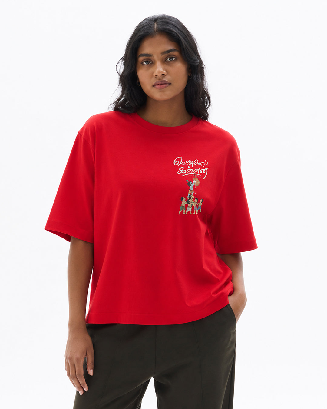 Vennai Kallan | Butter Bandit Women Oversized Boxy T-Shirt