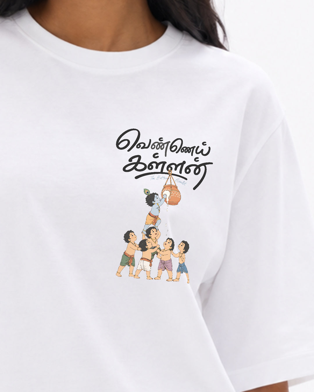 Vennai Kallan | Butter Bandit Women Oversized Boxy T-Shirt