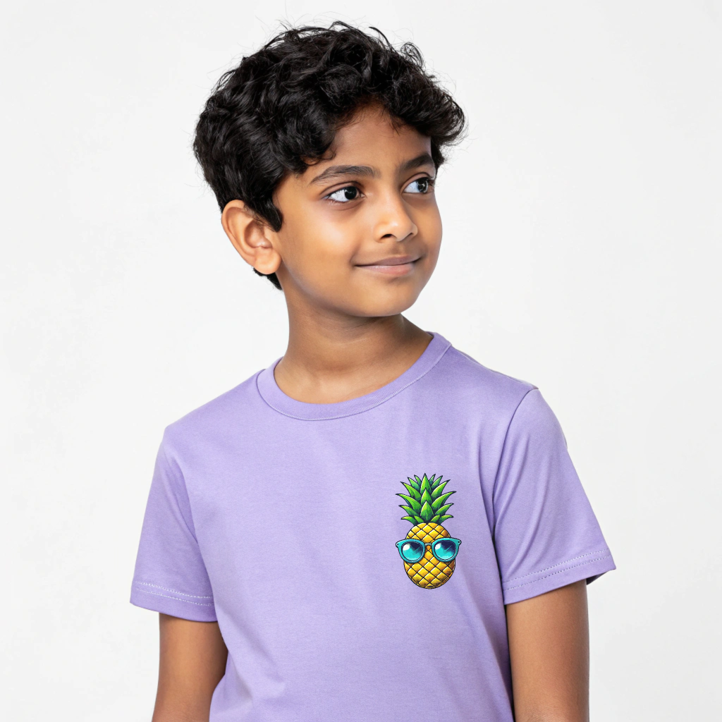 Boys' Purple 'Veyilodu Vilaiyadu' Summer Graphic T-Shirt