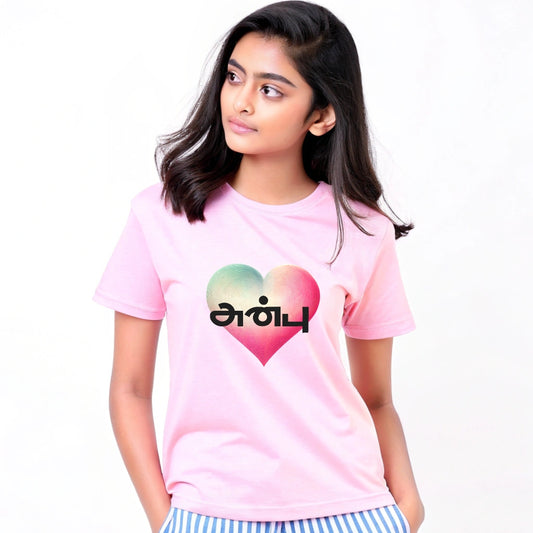 Girls' Pink 'Anbu' Heart Graphic T-Shirt