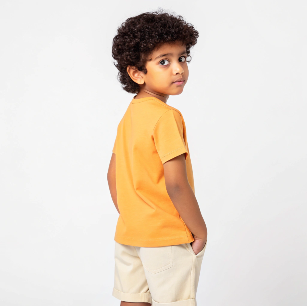 Boys' Orange 'Muthalai' Crocodile Adventure Graphic T-Shirt