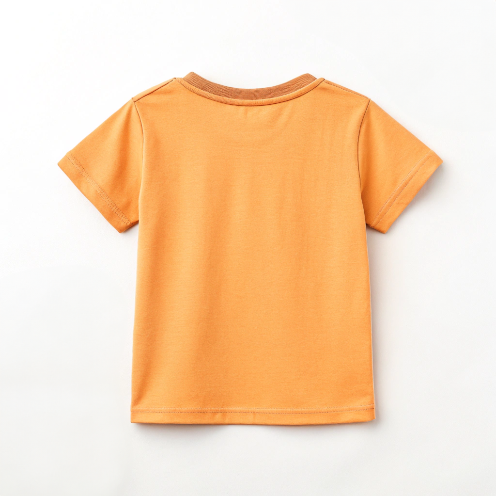 Girls' Orange 'Muthalai - Crocodile' Playful Graphic T-Shirt