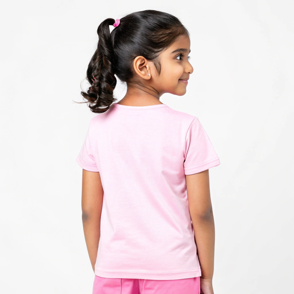 Girls' Pink 'Nanbargal - Friends' Graphic T-Shirt