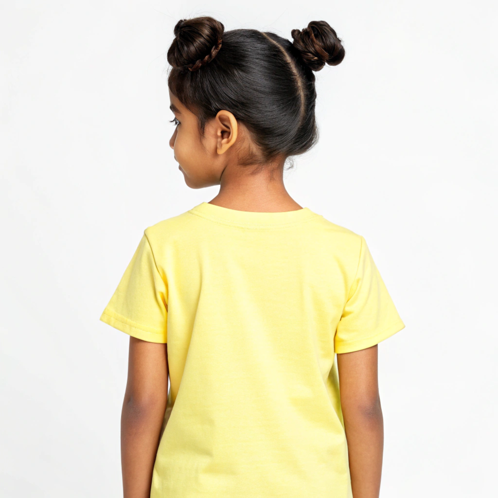 Girls' Yellow 'Singam - Lion'  Graphic T-Shirt