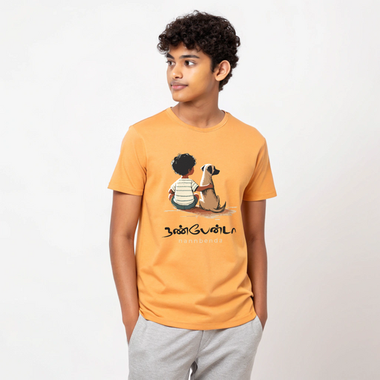 Boys' Orange 'Nannbenda' Friendship Graphic T-Shirt