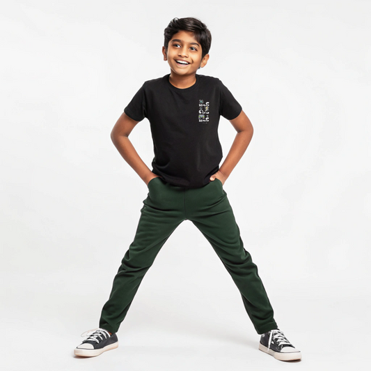 Boys' Black 'Jolly Sema Jolly' Fun Graphic T-Shirt