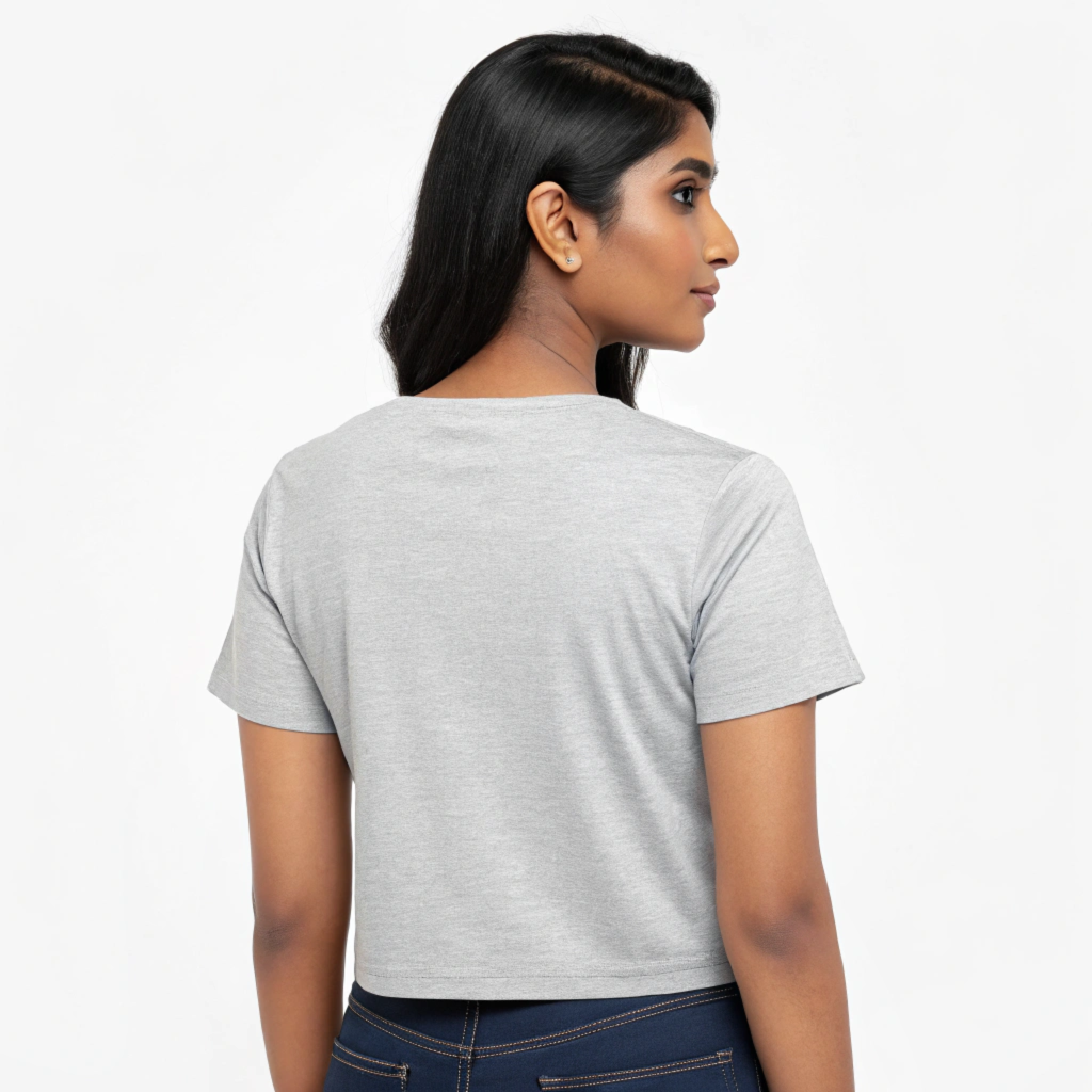 Women's 'Chennai Ponnu' Graphic Crop Top