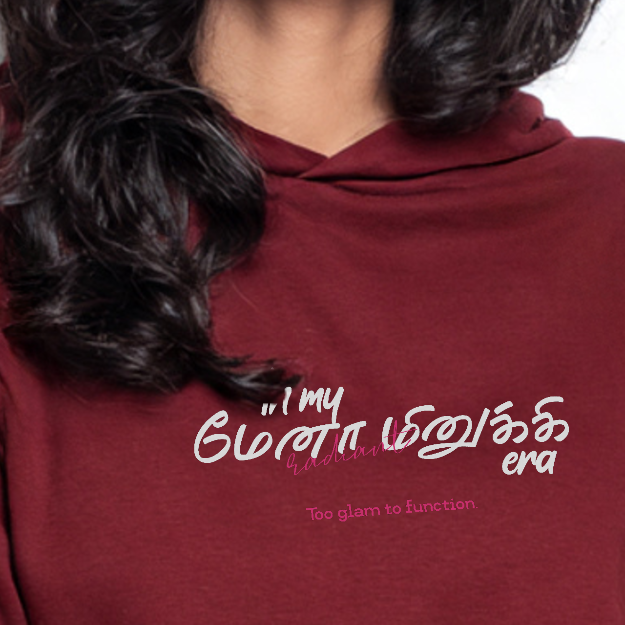 In my மேனா மினுக்கி era | Women Cropped Hoodie