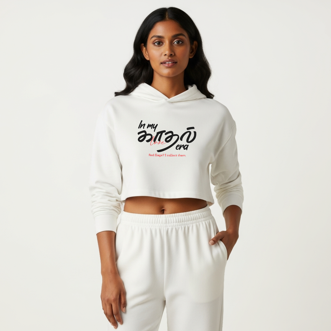 In my காதல் era | Women Cropped Hoodie