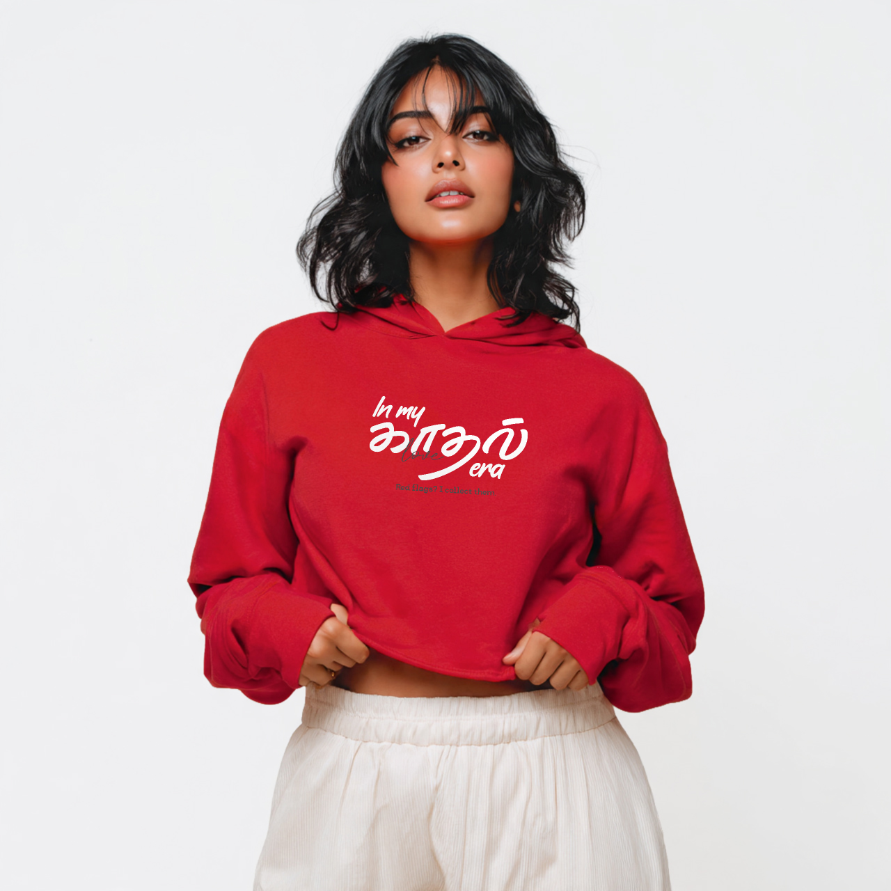In my காதல் era | Women Cropped Hoodie