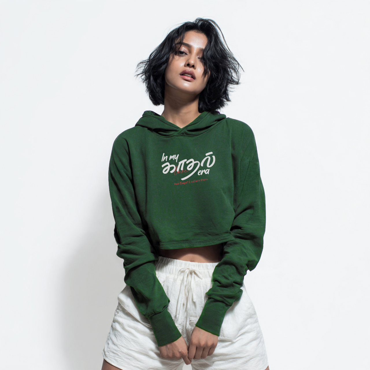 In my காதல் era | Women Cropped Hoodie