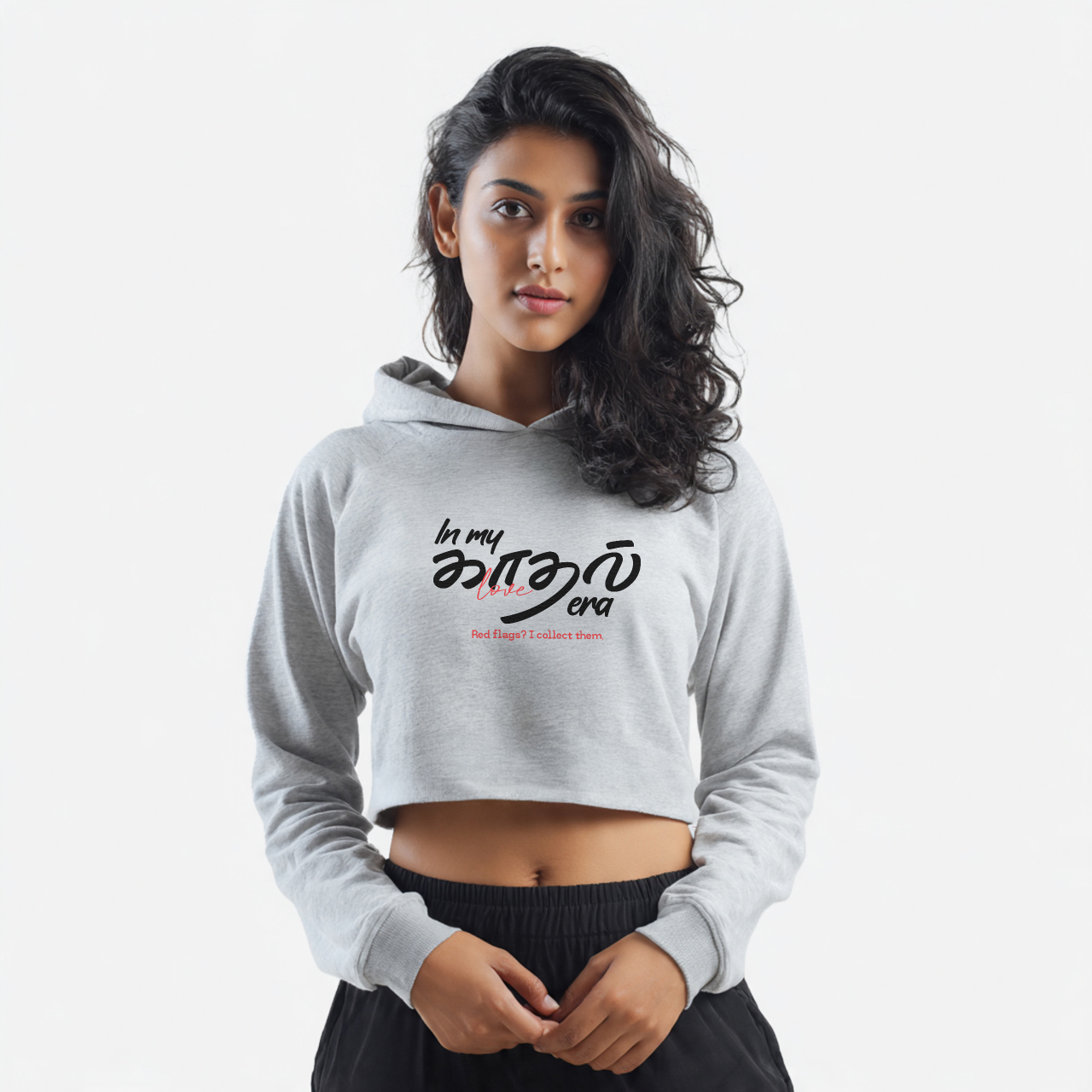 In my காதல் era | Women Cropped Hoodie
