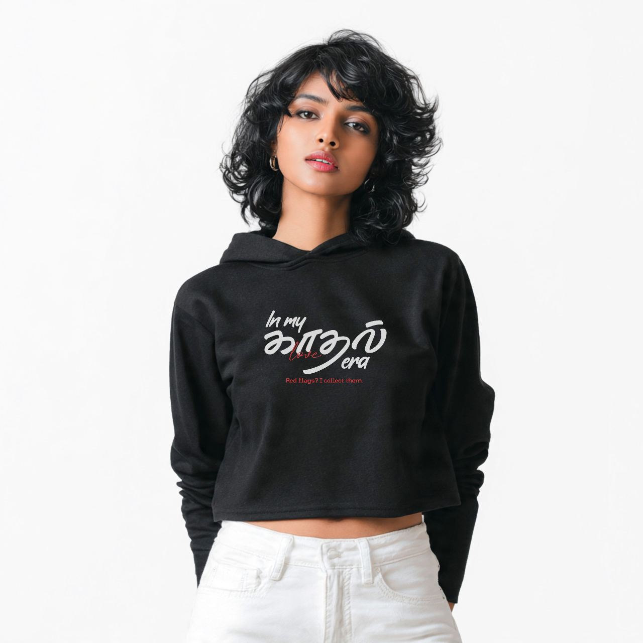 In my காதல் era | Women Cropped Hoodie