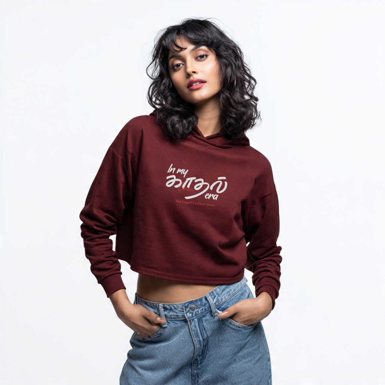 In my காதல் era | Women Cropped Hoodie