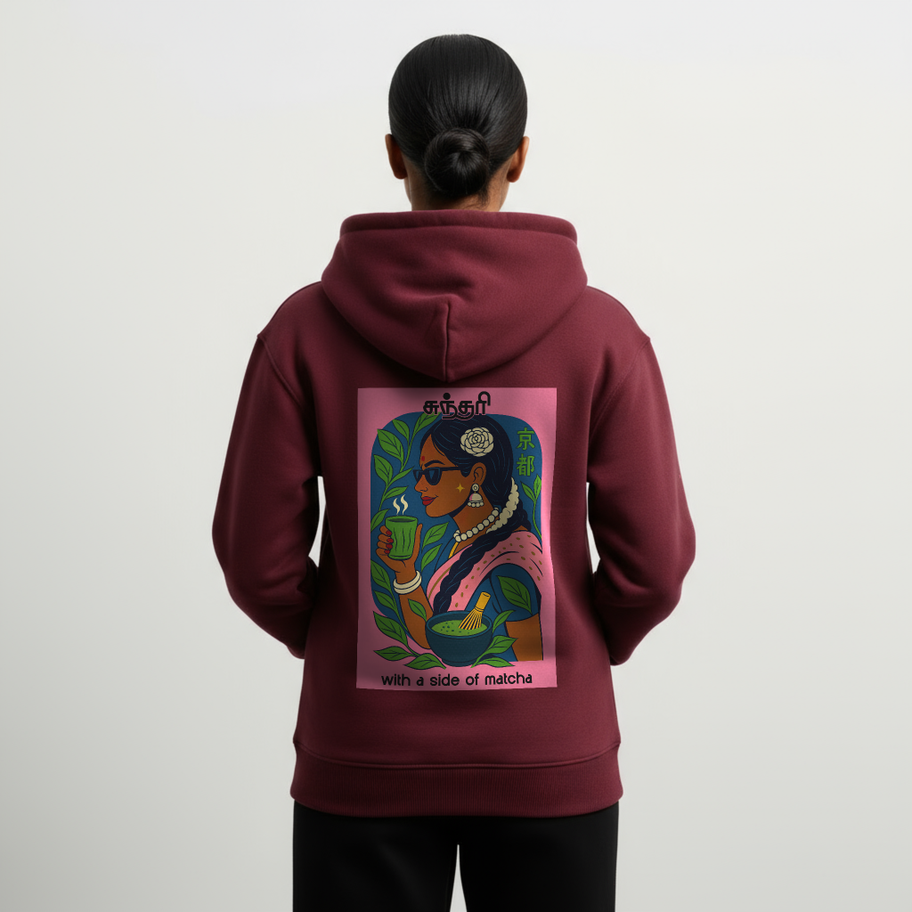 Sundari with a Side of Matcha | Women Regular Fit Hoodie