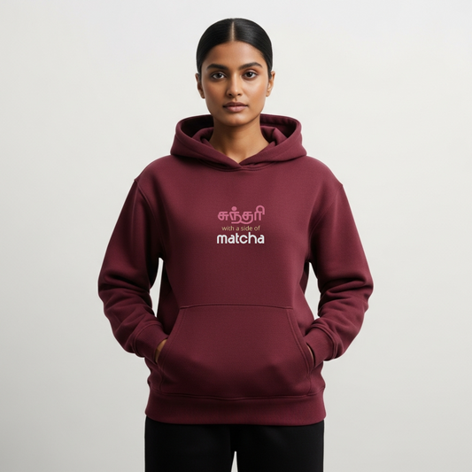Sundari with a Side of Matcha | Women Regular Fit Hoodie