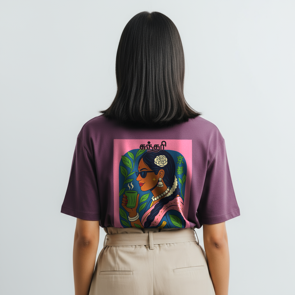 Sundari with a Side of Matcha | Women Oversized Tee
