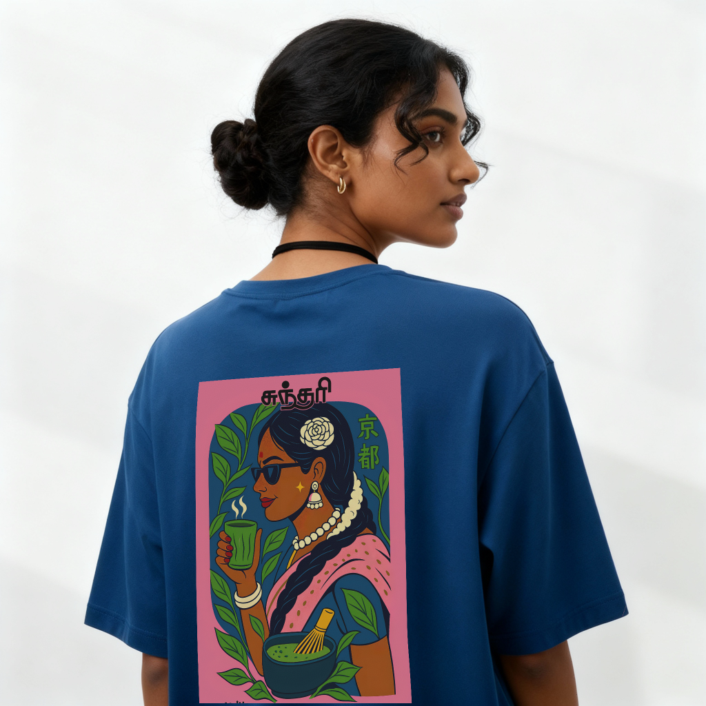 Sundari with a Side of Matcha | Women Oversized Tee