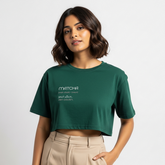 Matcha Tee | Women Crop Top