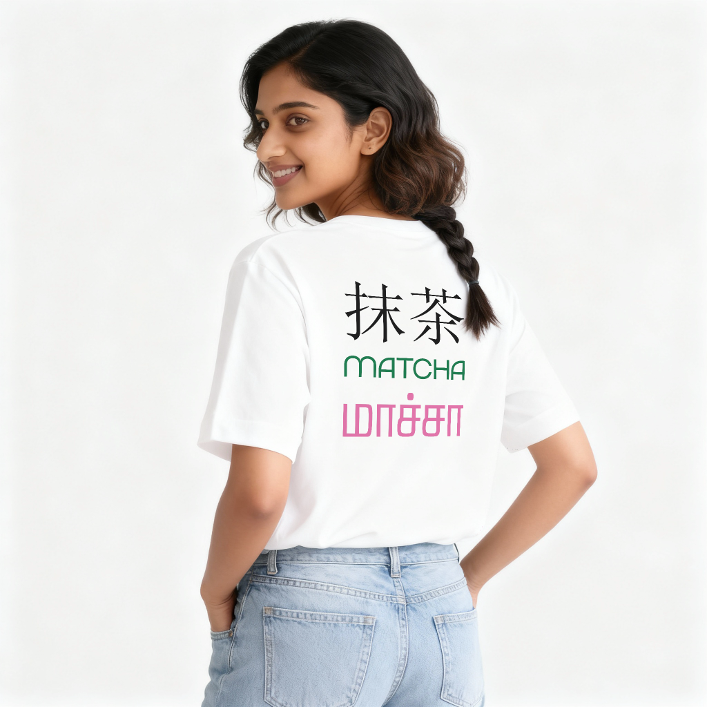 Mummozhi Matcha Style | Women Oversized Boxy-Fit Tee
