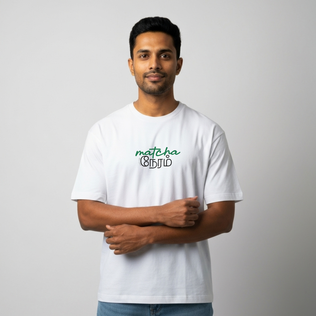 Matcha Neram | Men Oversized Boxy-Fit Tee