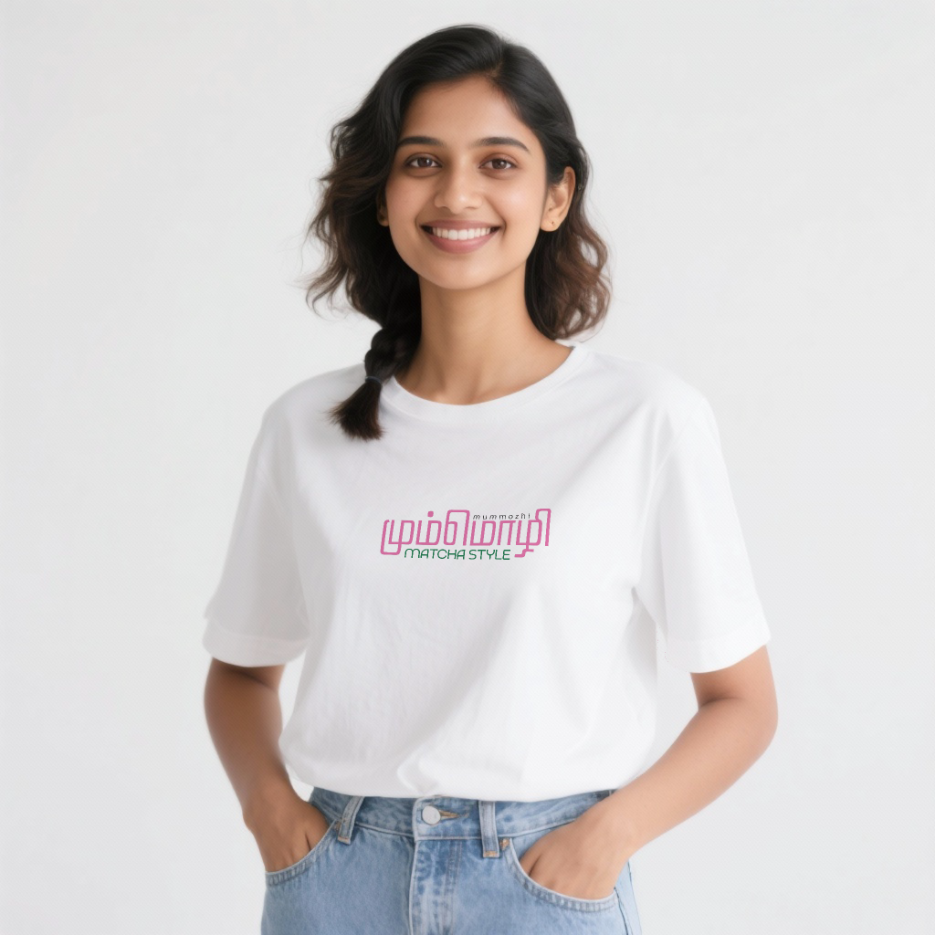 Mummozhi Matcha Style | Women Oversized Boxy-Fit Tee
