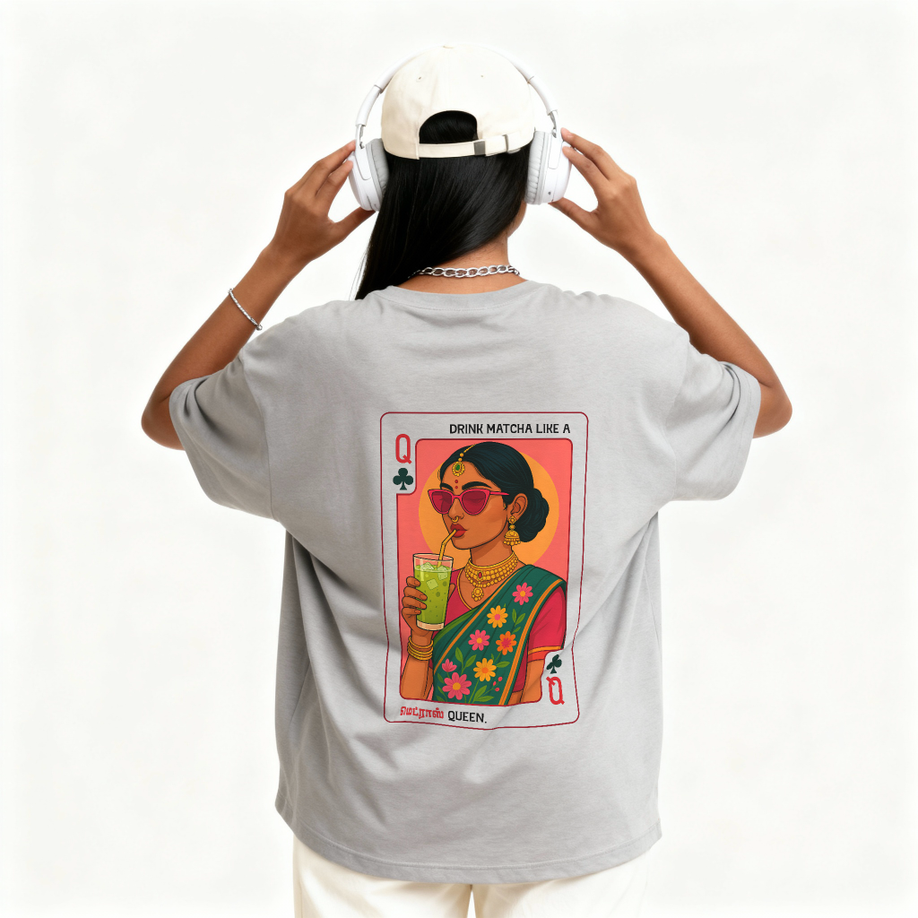 Madras Queen | Women Oversized Boxy-Fit Tee