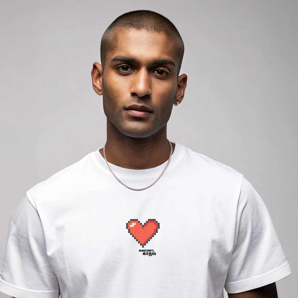 Minecraft Kaadhal White T-Shirt