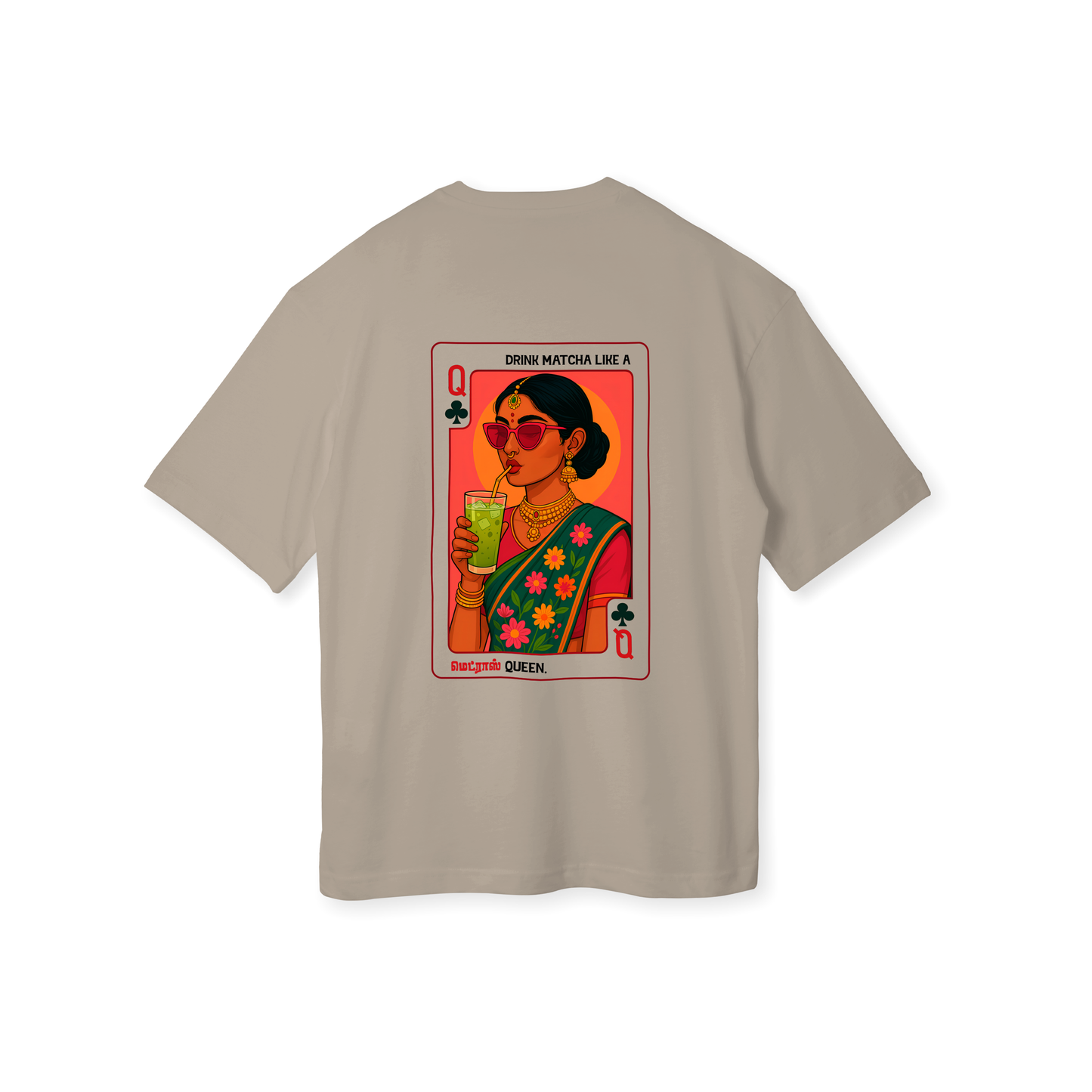 Madras Queen | Women Oversized Boxy-Fit Tee