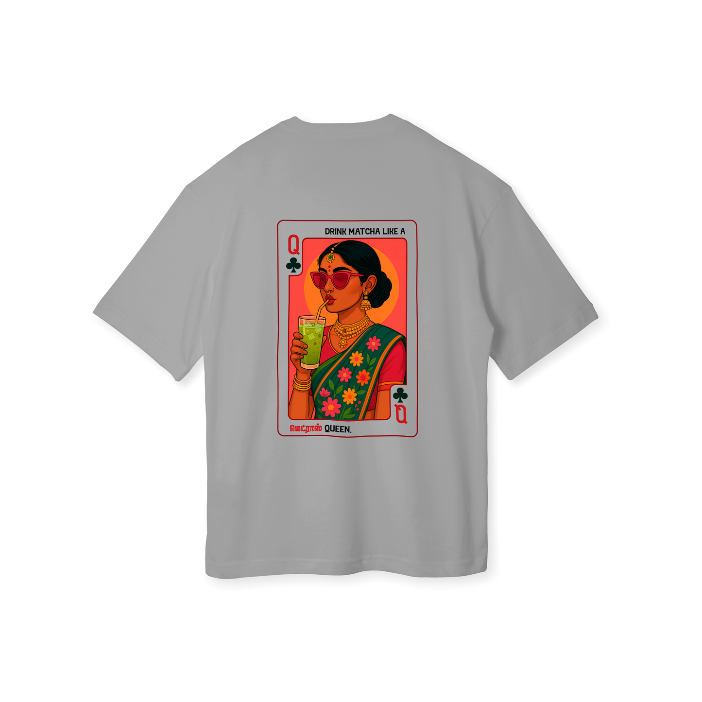 Madras Queen | Women Oversized Boxy-Fit Tee
