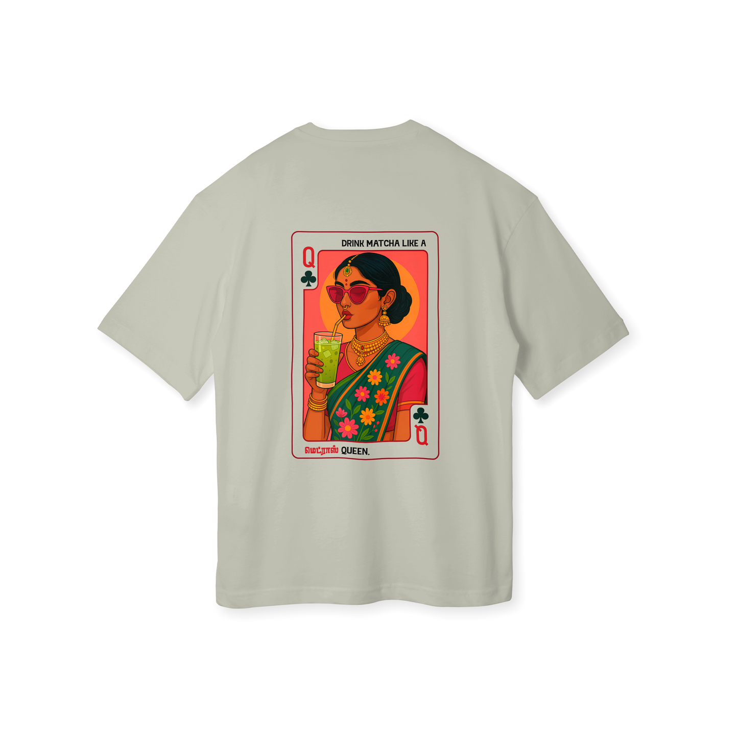 Madras Queen | Women Oversized Boxy-Fit Tee