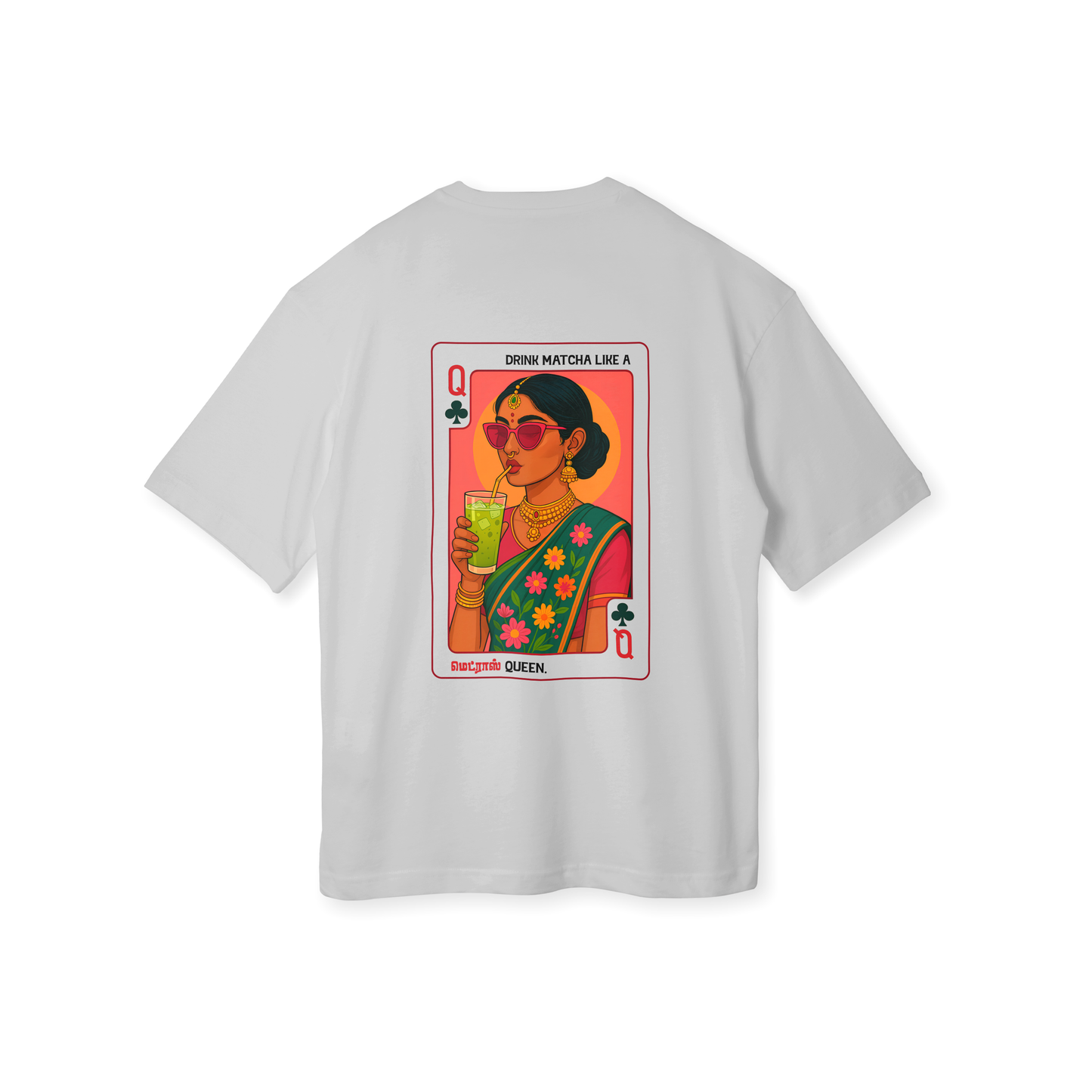 Madras Queen | Women Oversized Boxy-Fit Tee