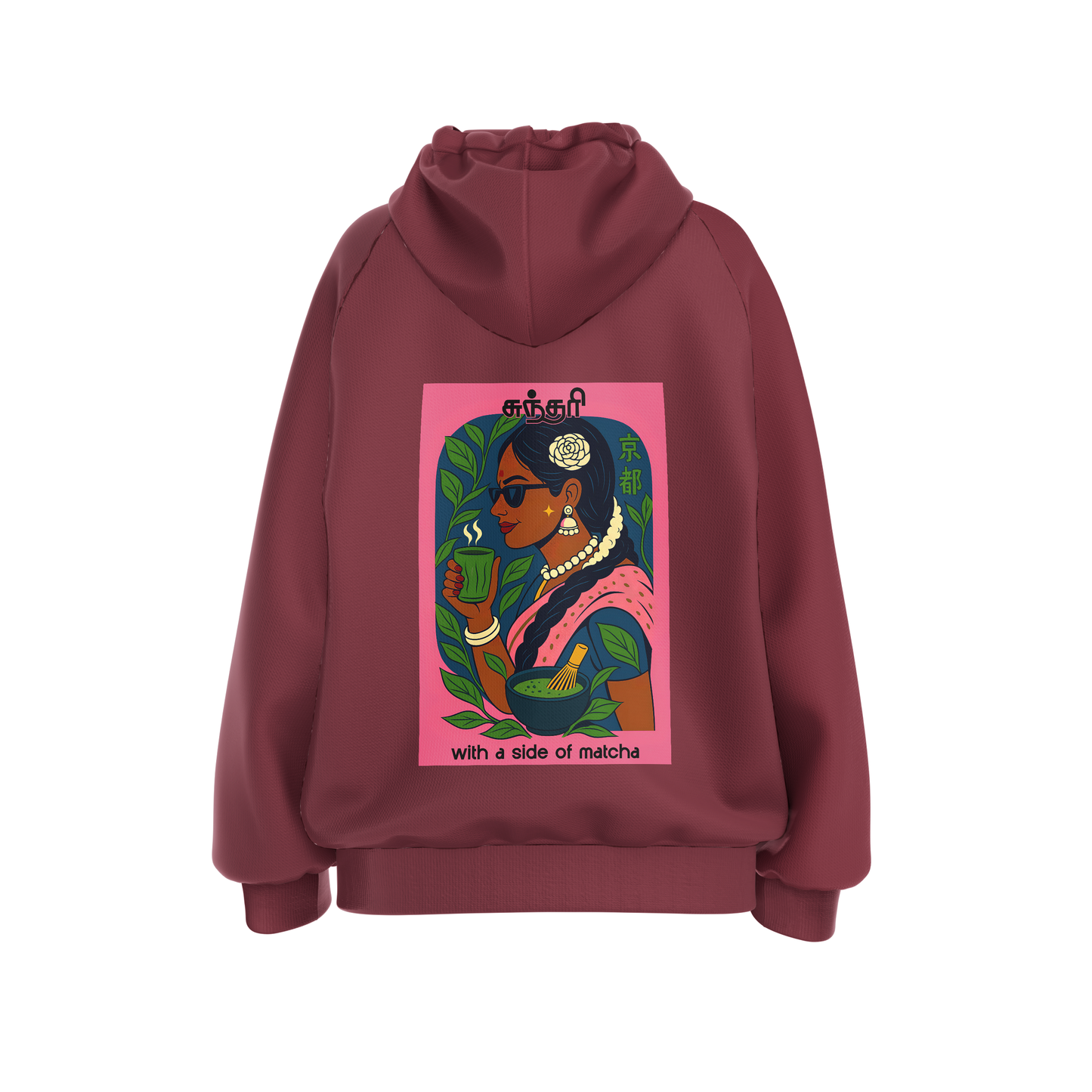 Sundari with a Side of Matcha | Women Regular Fit Hoodie