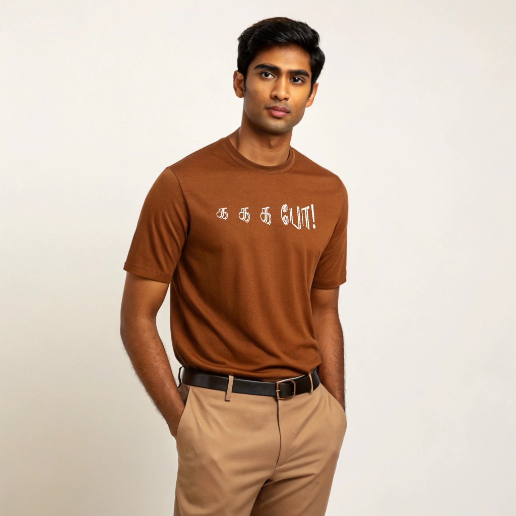 Men's 'Ka ka ka po!' Humorous Graphic Regualr T-Shirt