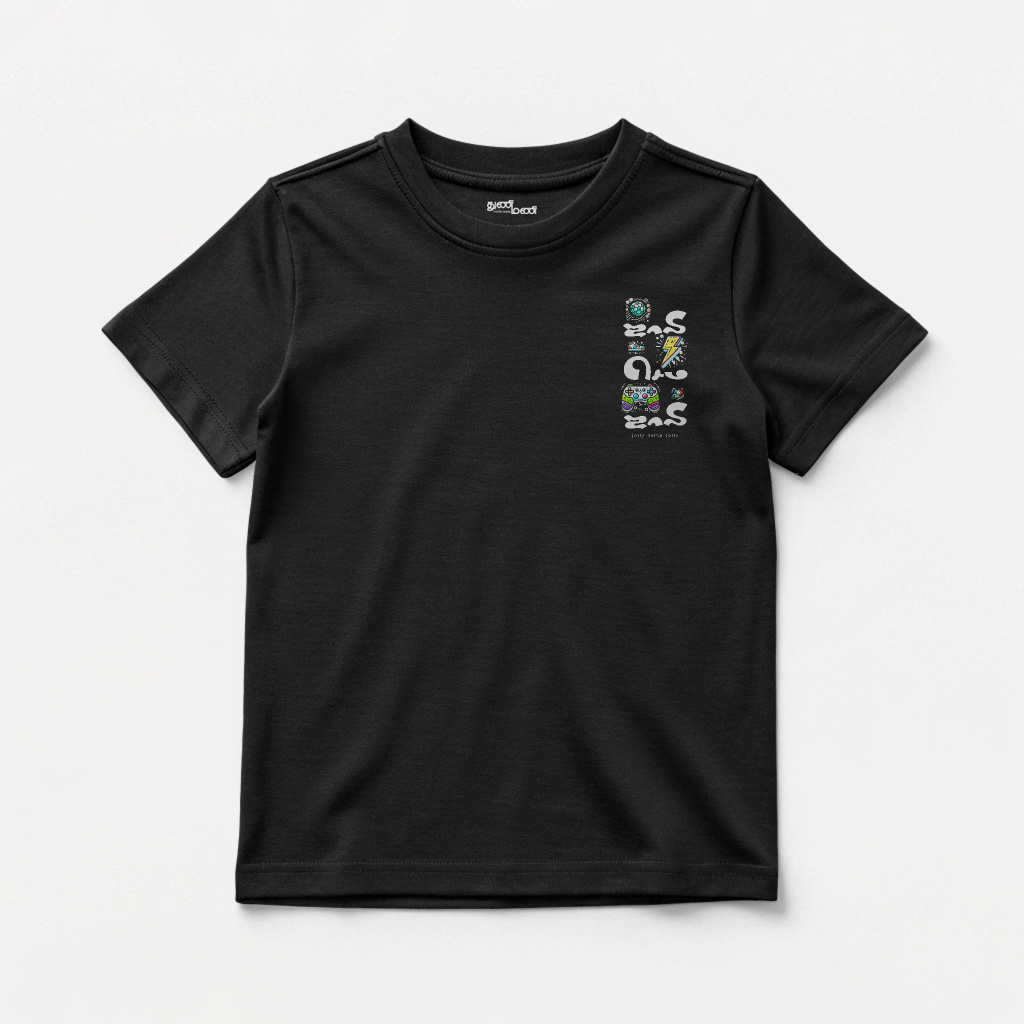 Boys' Black 'Jolly Sema Jolly' Fun Graphic T-Shirt