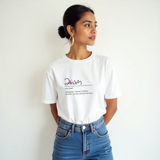 AVAL  | Women White Regular Fit Tee