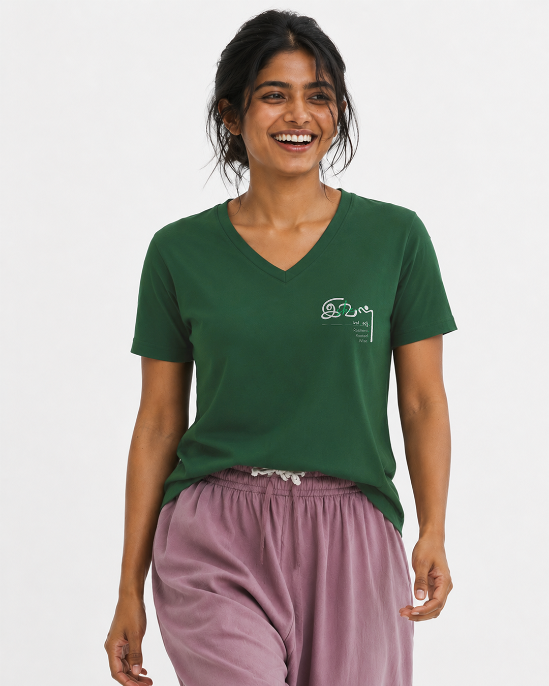 IVAL | Women Regular Fit V Neck Tee