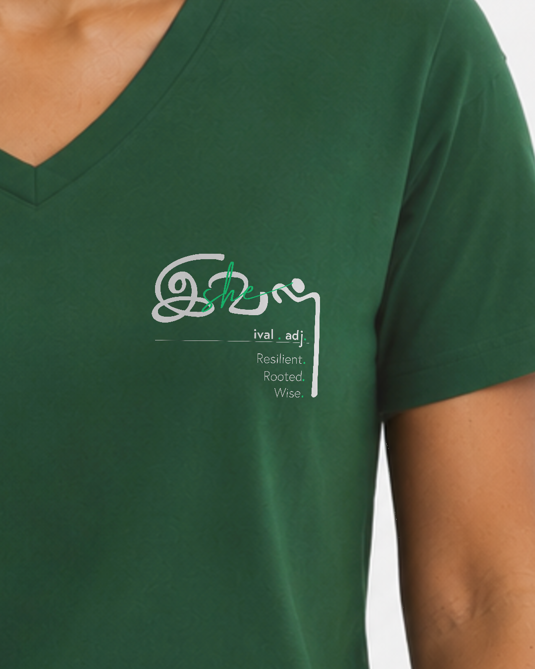 IVAL | Women Regular Fit V Neck Tee