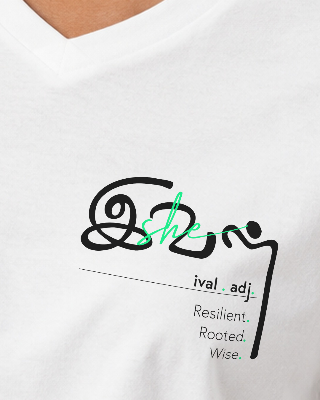 IVAL | Women Regular Fit V Neck Tee