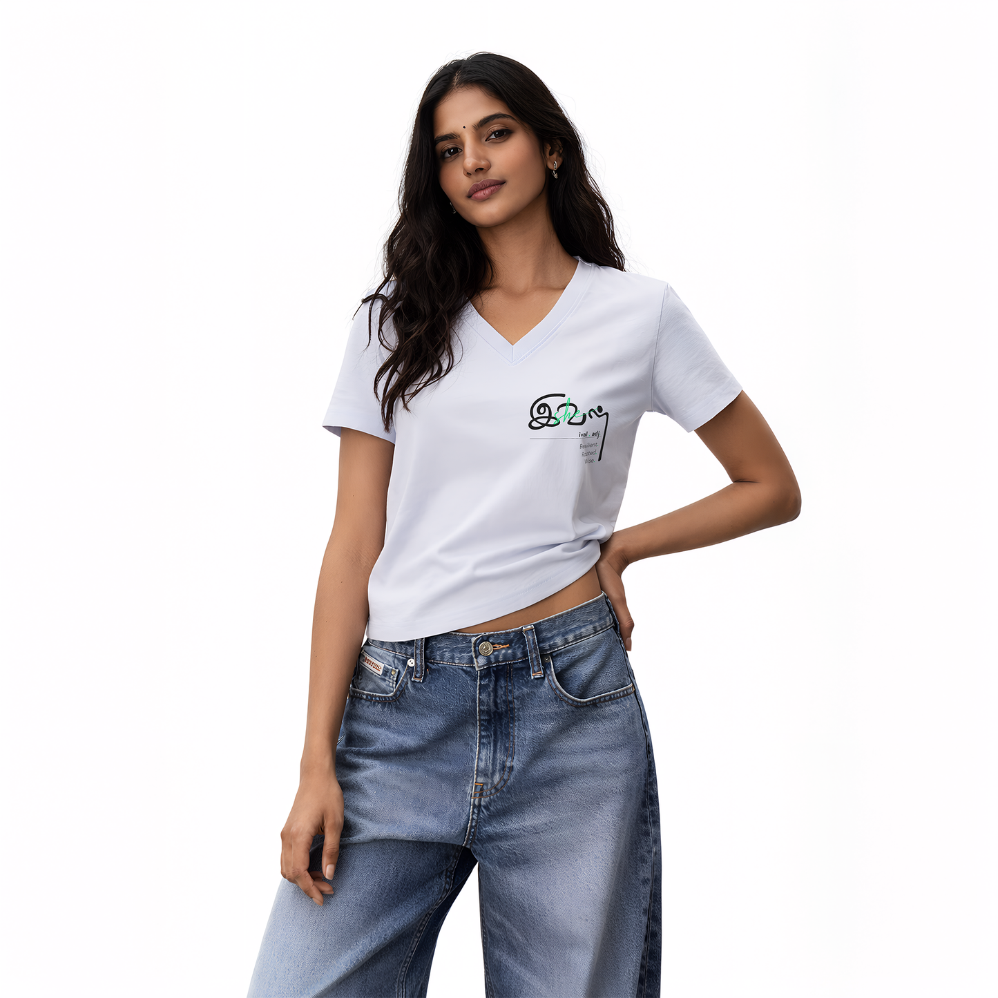 இவள் - IVAL | Women Regular Fit V Neck Tee